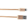 Canyon CNS-MFIC3GO, 1m opletený kábel Lightning/USB, MFI schválený Apple, zlatý