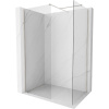 Mexen Kioto-X sprchová stena Walk-in 160 x 100 cm, transparentná 10 mm, brúsený nikel - 800-160-202-97-00-100-X