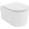 Mexen Sofia, závesná WC misa 490x360x355 mm, Rimless Tornádo + WC sedadlo z duroplastu, biela lesklá, 30540300T