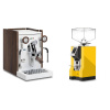 Biepi Sara PID, white/wood + Eureka Mignon Specialita, CR yellow