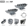 W Set85/Zn-10F2 - samonosný systém 80x85x5mm posuvnej brány do 500kg/7.5m otvor (W39/8085Zn 6m pozinkovaný profil, 2x W310F2.85, 1x W36/85, 1x W37M, 1x W32/85) (samonosný systém posuvnej brány do 500k