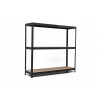 Policový regál Trestles RH 1200x1600x400, nosnosť 900 kg, 3 police Farba: čierna, Typ police: drevená MDF 5,4 mm