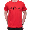 Fajntričko Tričko - EKG skateboard, Farba **červená**, Strih/ Variant Pánsky/UNISEX
