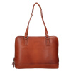 Dámska kožená kabelka na notebook The Chesterfield Brand Selvino - koňak