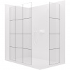 CERANO - Sprchová zástena Walk-in Crystal TL/P - 8 mm - bezvzperový systém - biela matná, industriálne sklo- 160x130x200 cm