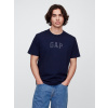 GAP Tričko s logom Americana Tmavomodrá M Tmavomodrá Tmavomodrá