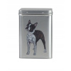 Plechová dóza s obrázkom psa plemena boston