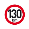 Reflexná samolepka rýchlosť 130 km, priemer 200 mm