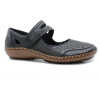 RIEKER 44875-00 black, dámské baleriny vel.42