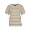 Ladies Striped Boxy Tee - wetsand/sand XL