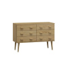 Komoda z masívu borovice Nord K2/3S 117/75/42 cm / prírodná