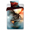 FARO Posteľné obliečky Dragons Drak Red bavlna 140x200 70x90