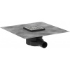 HANSGROHE RainDrain Point podlahová vpusť, mriežka 10 x 10 cm, oceľ nerezová kartáčovaná, 56246800