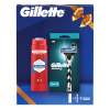Gillette Whitewater + Mach 3 Old spice sprchový gél 250 ml + Gillette Mach3 holiaci strojček 1 ks + Gillette Mach3 náhradné žiletky 2 ks kozmetická sada