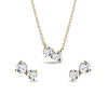 Set briliantových náušníc a náhrdelníka zo žltého zlata KLENOTA S0787203