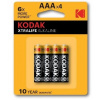 Baterky KODAK Xtralife Alkaline 4ks LR03 AAA mikrotužka