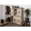 Bighome - Komoda mango 150x45x160, bielená, lakovaná IRON