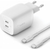 Belkin 65W napájecí adaptér 2xUSB-C+100W kabel WCH013vf2MWH-B6