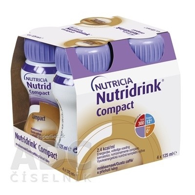 NUTRIDRINK COMPACT s kávovou príchuťou 4x125 ml (500 ml), 8716900560330