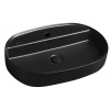 Isvea INFINITY OVAL keramické umývadlo na dosku, 60x40 cm, čierna matná SPH 10NF65060-2N