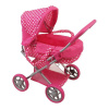 BABY MIX Hlboký kočík pre bábiky bodkovaný ružový 59x38 ružová