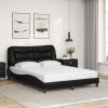 Rám postele s čelem černý 140x190 cm umělá kůže Černý 3207995