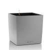 Lechuza Kvetináč CUBE Premium 40 - strieborná metalická