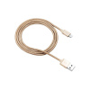 Canyon CNS-MFIC3GO, 1m prémiový opletený kábel Lightning/USB, MFI schválený Apple, zlatý (CNS-MFIC3GO)