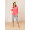 DÁMSKE PYŽAMO 707 BIG J/25 Růžová 2XL