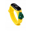 Detské LED digitálne hodinky - silikónový opasok, ľahké, vodeodolné3ATM-Žltá