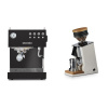 Ascaso Steel UNO, Black + Eureka Mignon Single Dose, White & Oak