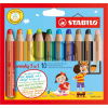 Farbičky STABILO woody 3 in1 10ks