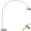 tectake 405202 oblúková lampa arcus, oceľ, retro štýl, 60w - matný nikel