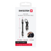 SWISSTEN Kľúčenka USB-C / USB-C kábel - Magnetický - Kľúčenka - 10 cm - Čierna