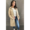 Max Original Leather Dámsky kožený kabát 1366 cream (4XL 62-64) - Cream - 4XL