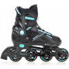 Raven Pulse black/cyan detské kolieskové korčule - EU 37-40