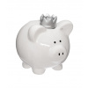 ATMOSPHERA ATMOSPHERA Keramická pokladnička White Queen Pig 14,5x16x14,5 cm