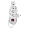 EMOS Predlžovací kábel 7 m / 4 zásuvky / s vypínačom / biely / PVC / 1,5 mm2 P1417R