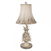 Clayre & Eef Béžová antik kovová stolná lampa Brocante pineapple - Ø 30*64cm E27/ 1*60W - Clayre & Eef