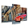 Obrázok Triptych Havana Cuba Retro Auto 3D 90x60 (Obrázok Triptych Havana Cuba Retro Auto 3D 90x60)