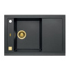 Alveus FORMIC 30 kuchynský granitový drez so sifónom 76x50 Twilight+prepad gold 1108031+gold