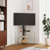 zahrada-XL Rohový TV stojan 3-vrstvový pre 32-70 palcov čierno-strieborný 358177
