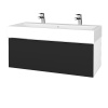 Dreja Umývadlová skrinka VARIANTE SZZ 100 pre úmyvadlo Duravit Vero - N01 Biela lesk / L03 Antracit vysoký lesk