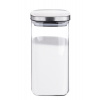 Dóza na potraviny, čtvercová, z borosilikátového skla, 1200 ml - WEIS (Zásobní dóza z borosilikátového skla, čtvercová, 1200 ml - WEIS)