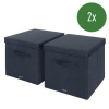 LEITZ Fabric textilní úložný box s víkem L, 2 kusy, 32,5 x 33 x 38 cm 61450089