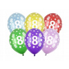 Balóny s číslom 8 PartyDeco 30 cm 50 kusov