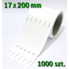 Etiketa na kravatu biela 17 x 10,2 cm 1000 ks. (Štítky na detské závesy 17x200 mm 1000 ks silné)