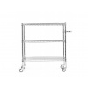 Díelenský a cateringový vozík, rovné police, 61 x 122 x 100 cm, max 100 kg, 3 pol.