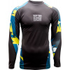 TOP TEN MMA Rash Guard “Jungle” - long sleeve, blue-yellow, size S Size: S, Color: Blue - Yellow