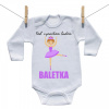 Boodyy Body s dlhým rukávom Keď vyrastiem budem baletka 74 (6-9 mesiacov)